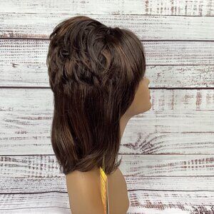 Dior #4/30 Dark Highlights Brown Womens Punk Mullet Wig Classic Cap Adjustable S